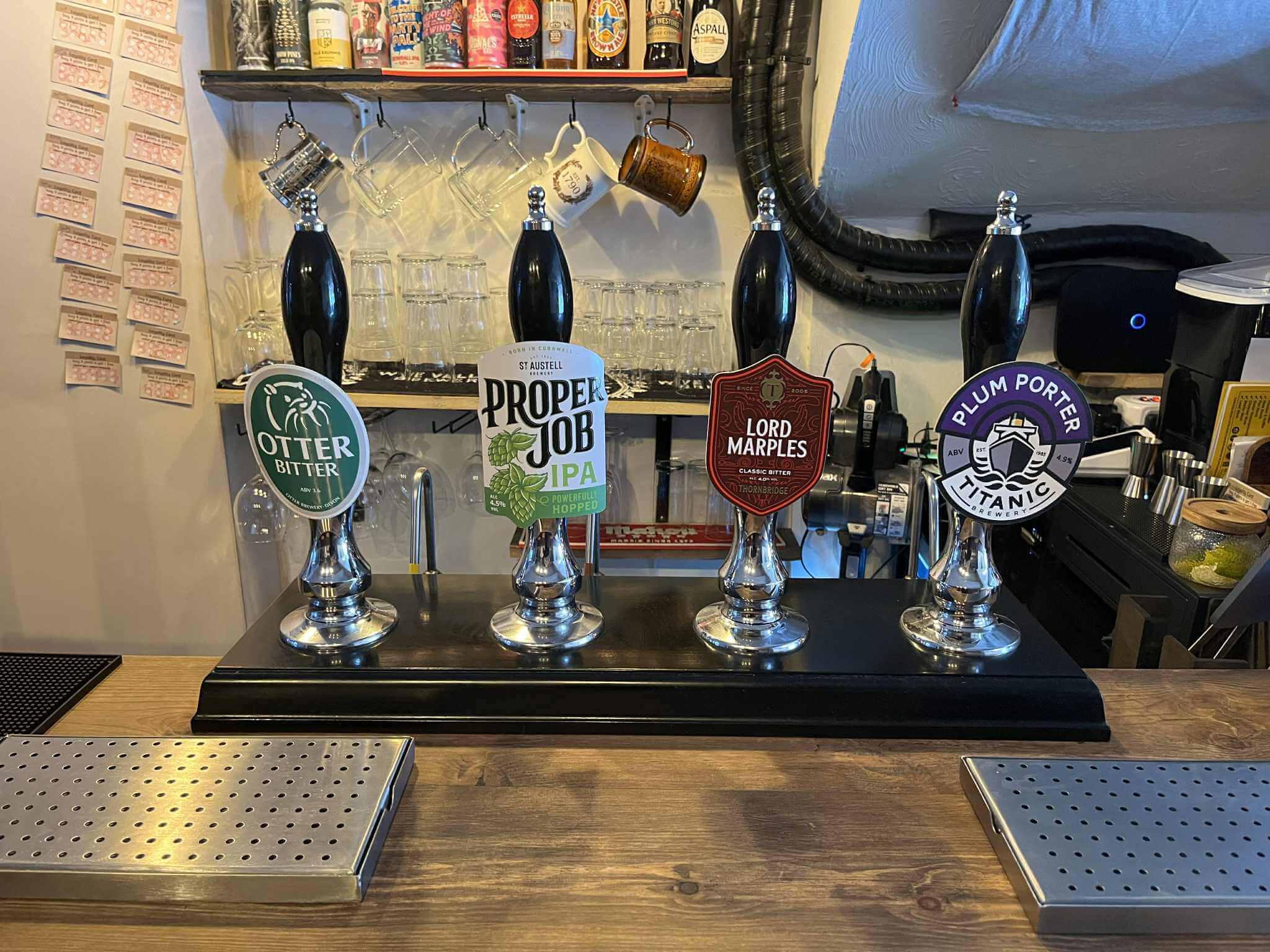 Ale pumps at One For The Road Ale House